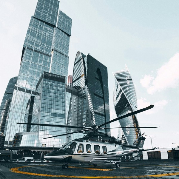 Вертолетная площадка в Москва-Сити 