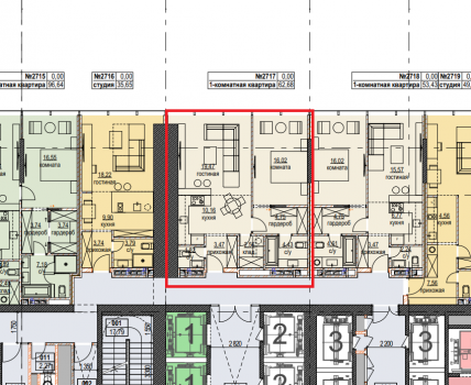 Продажа апартаментов в One Tower 62,68 м² - фото 3